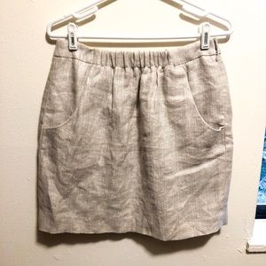 Loft Woven Pocket Metallic Elastic Skirt
